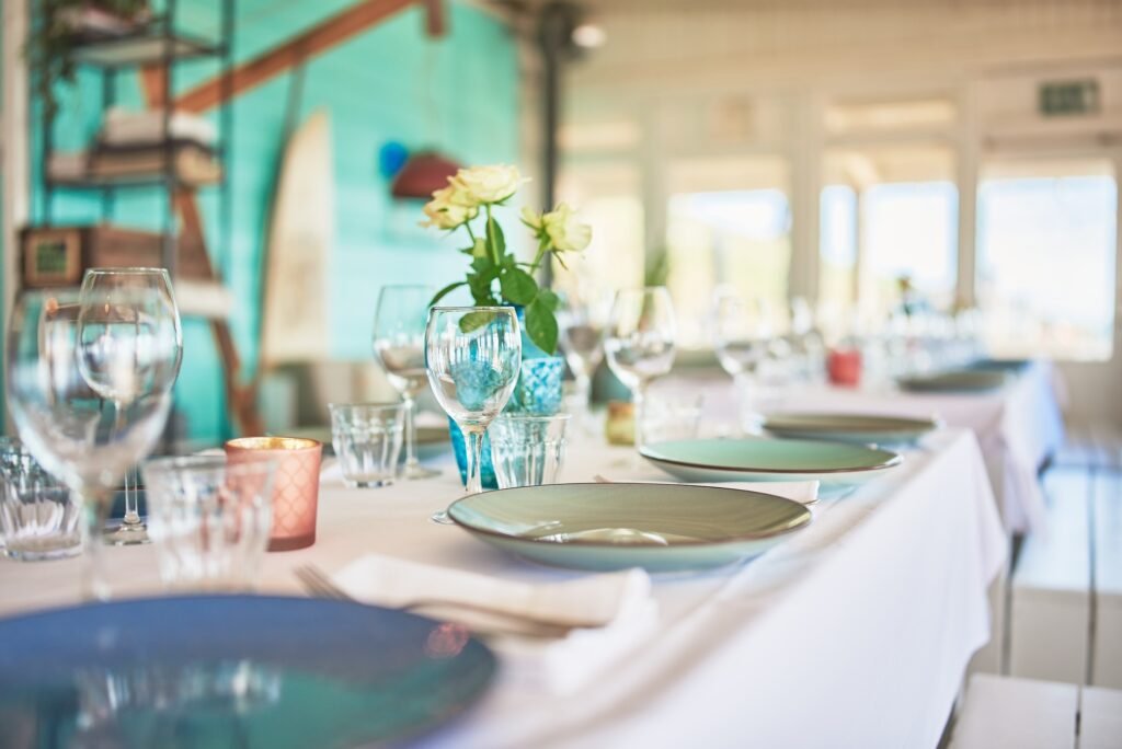 Beautifully decorated interiors of a beach restaurant during the day ArubaBuddiescom Beautifully decorated interiors of a beach restaurant during the day
